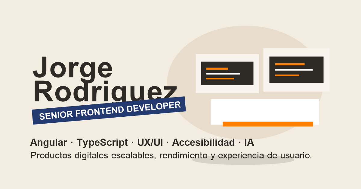 Jorge Rodriguez - Senior Frontend Developer Angular & UX/UI